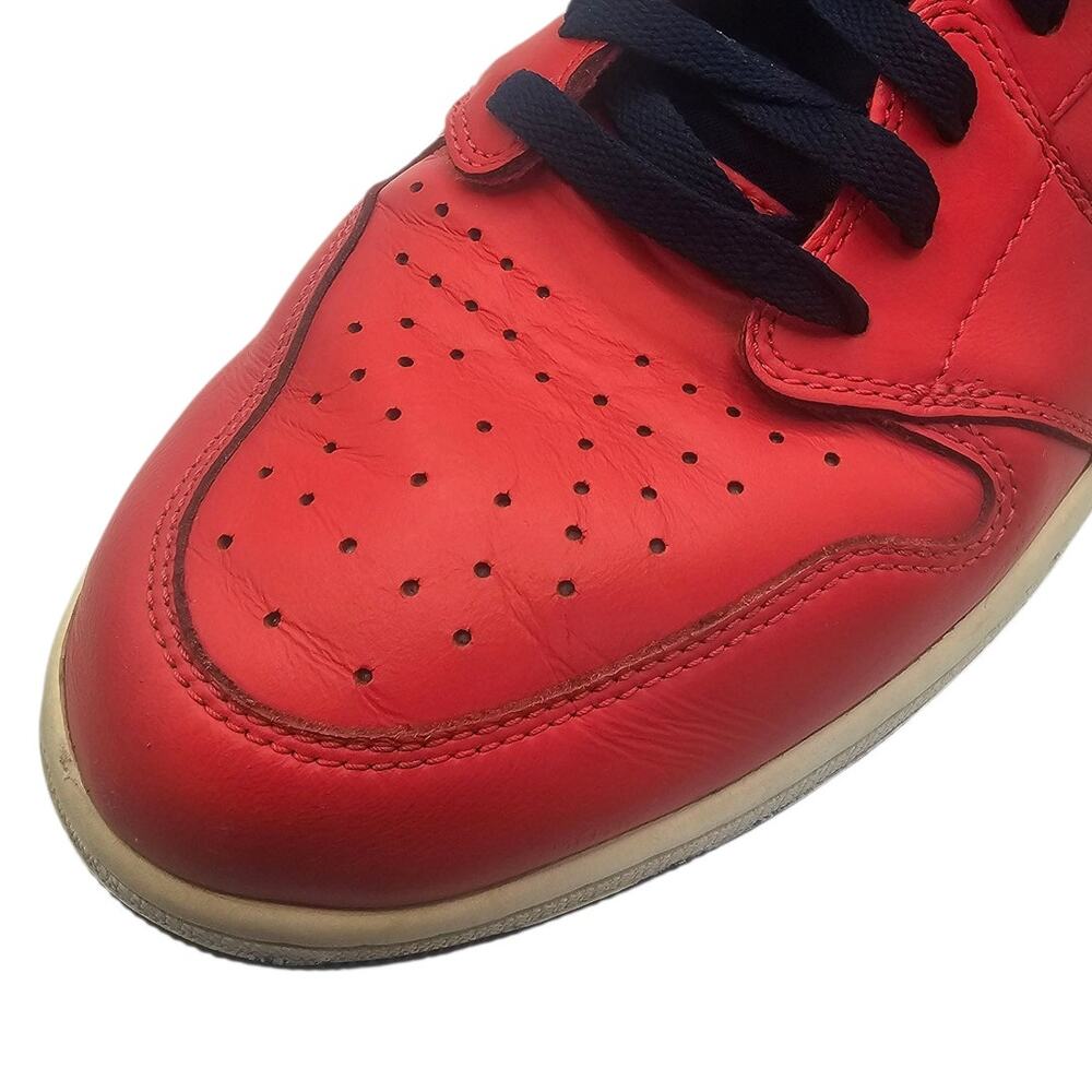 Nike Red & Navy Blue Air Jordan 1 Retro High OG David Letterman Sneaker - Picture 8 of 11
